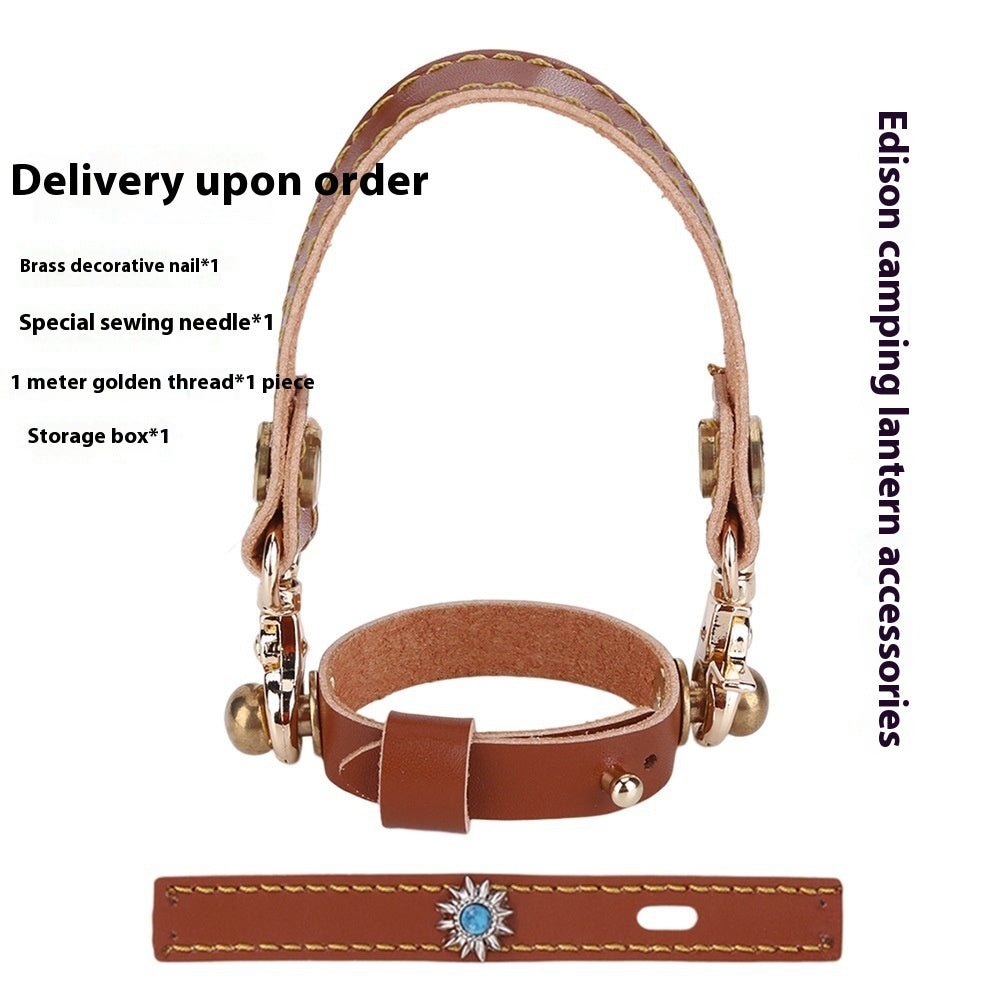 Illuminate Your Adventures with Our Leather Rope Hanging Camping Lantern Set