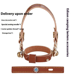 Illuminate Your Adventures with Our Leather Rope Hanging Camping Lantern Set