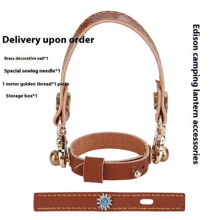 Illuminate Your Adventures with Our Leather Rope Hanging Camping Lantern Set