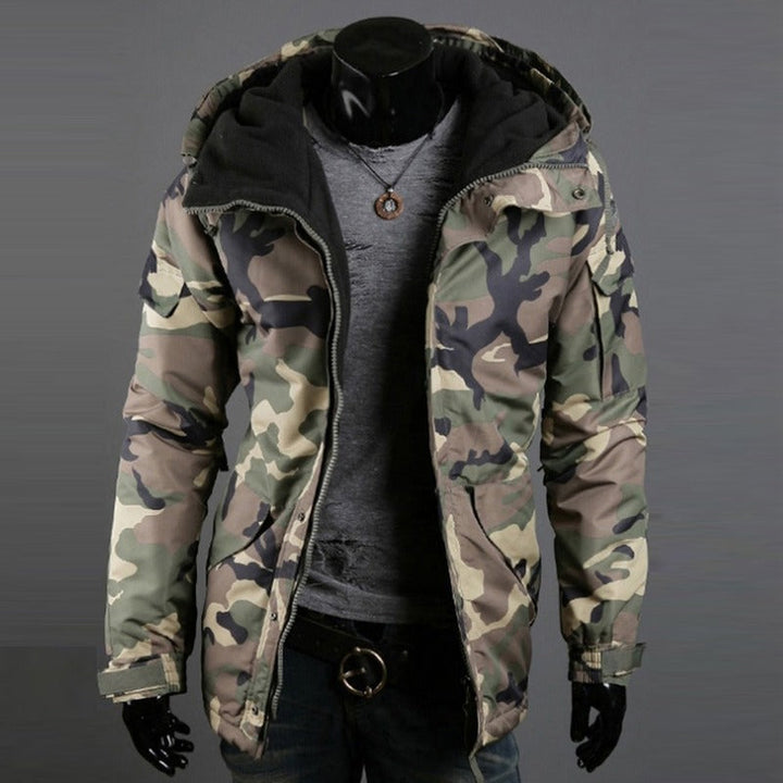 Explore the British Camouflage Trend Men's Hooded Jacket