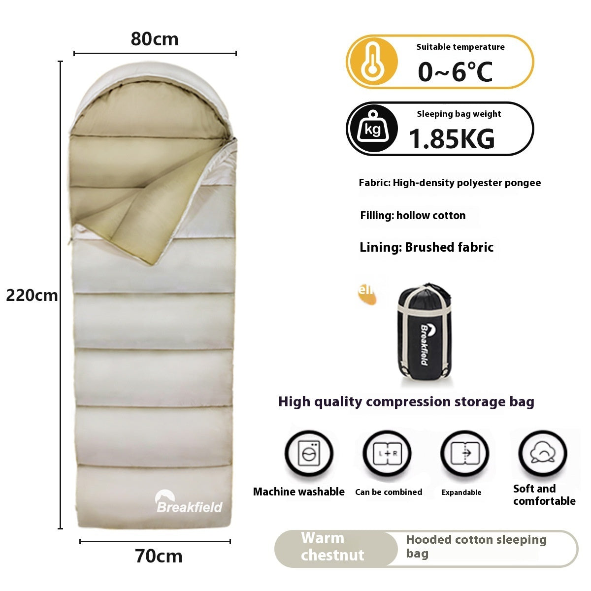 Experience Ultimate Comfort with Our Thickened Waterproof Cotton Sleeping Bag