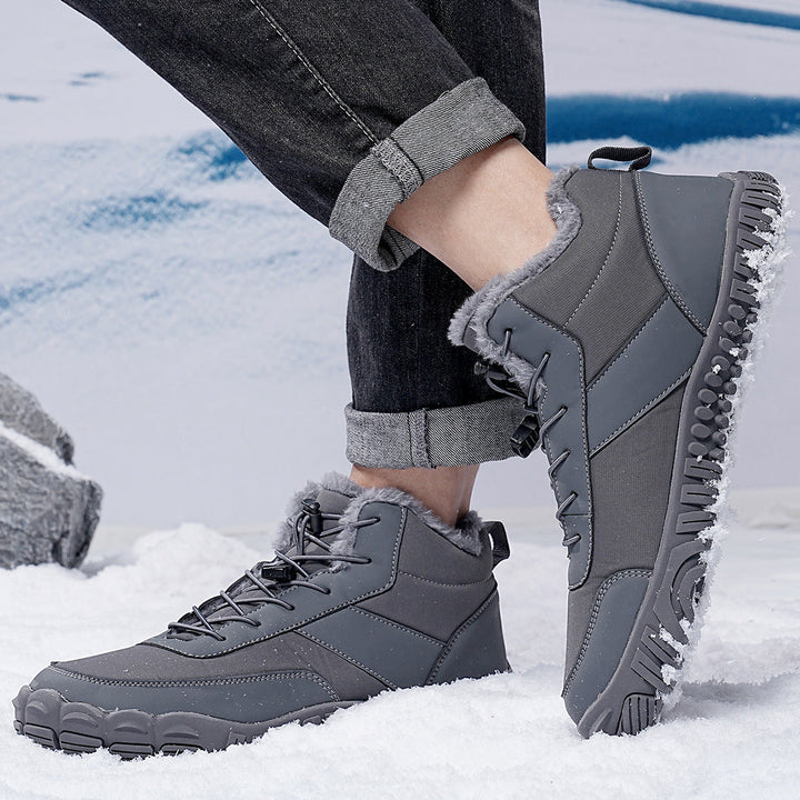 Discover the Outdoor Men's Five-finger Cotton-padded Shoes Hiking Snow Boots
